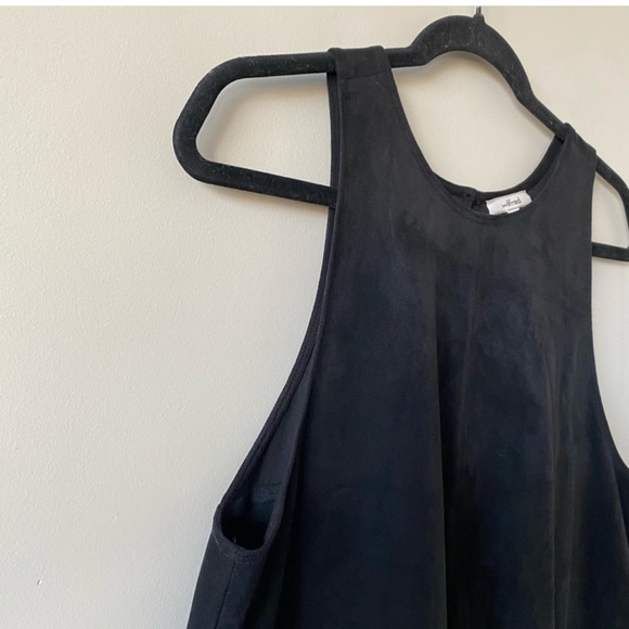 Aritzia Wilfred Black Trompette Vegan Suede Dress - Picture 4 of 9